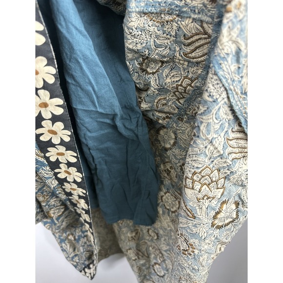 Natural Life Boho Floral Tiered Cotton Maxi Dress Button Front Midi Womens XL - Picture 12 of 14